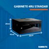 Gabinete de pared 4RU para equipos de redes y sistemas de videovigilancia