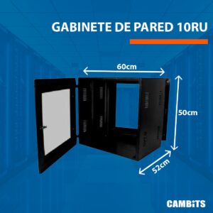 Gabinete de pared 8RU metálico