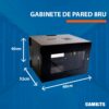 Gabinete de pared 8RU metálico