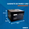 Gabinete de pared 8RU metálico