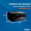 Gabinete de pared 4RU mediano metálico para dvr y nvr