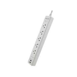 SUPRESOR DE PICOS 5 TOMAS NEMA4 Y 2 USB - 220V (BLANCO FORZA