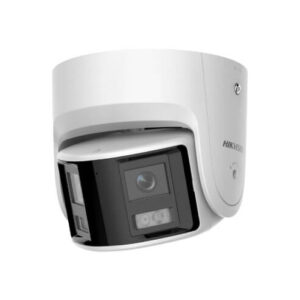 CAMARA IP COLORVU TURRET PANORAMICA 4MP CON STROBE Y ALARMA AUDIBLE HIKVISION
