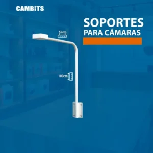 Soporte en L metálico para cámaras de seguridad