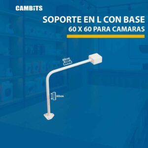 Soporte en L fijo para techo plano metálico 60x60